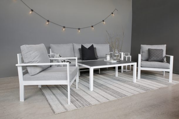 Bali matt hvit 3+1+1+ nytt bord lafuma teppe miljæ