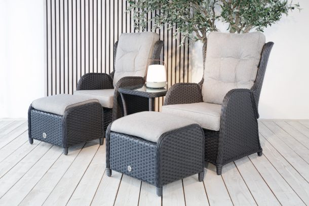 virginia hvilestolsett i mørk rotting