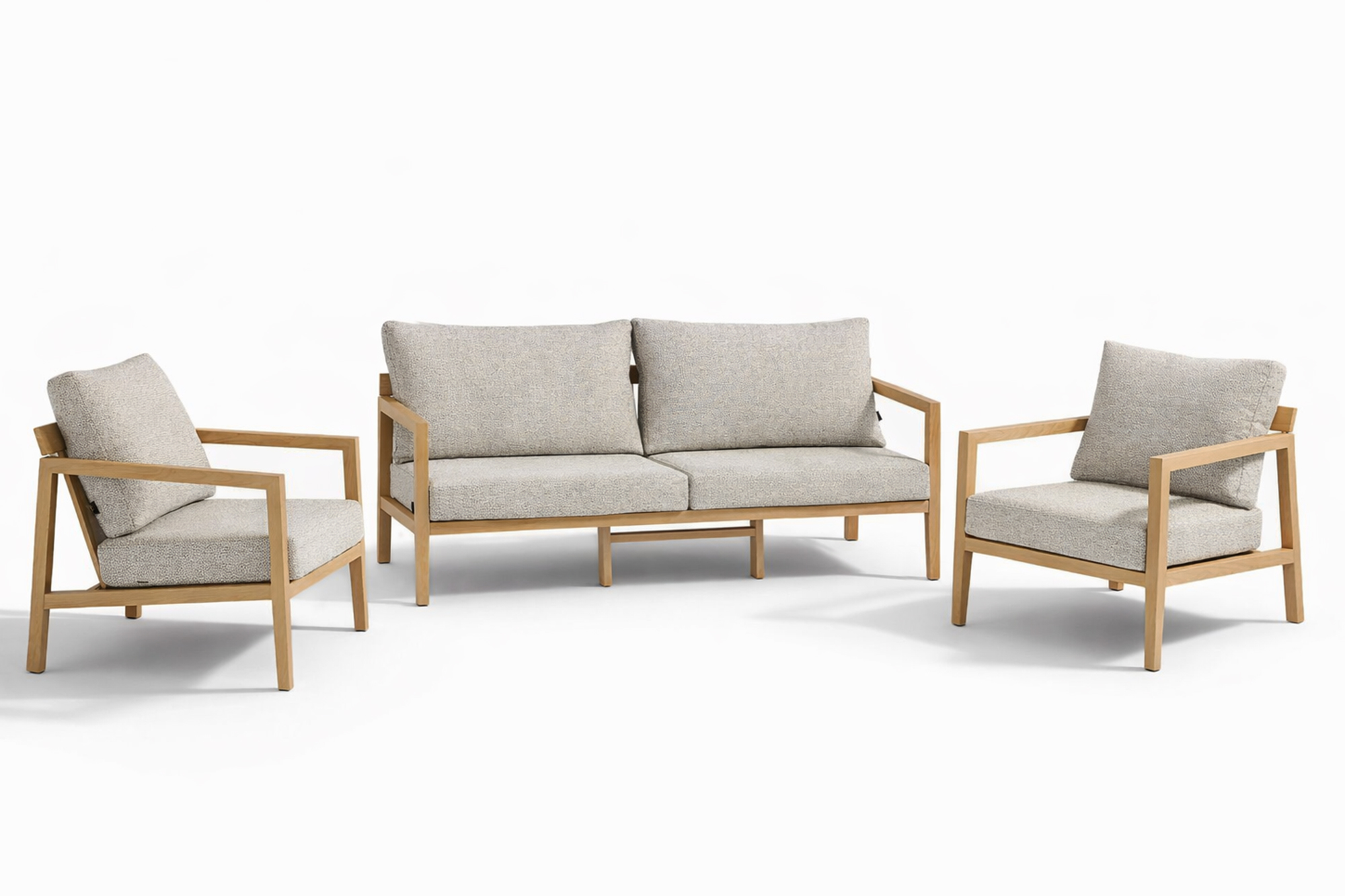 Vendela Hagegruppe 3+1+1 - Greige Oaktekstil