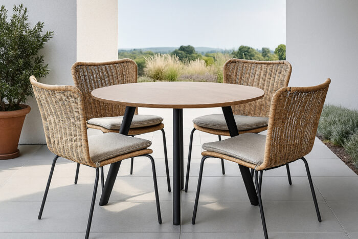 Lind spisegruppe 110-koks-oakshield-verona spisestoler