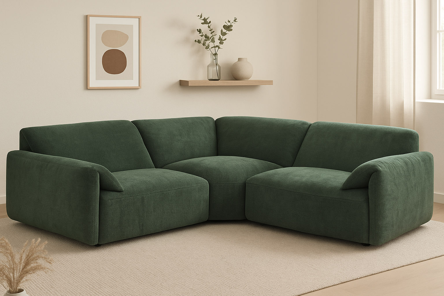 Sydney Hjørnesofa 240x240 Grønn