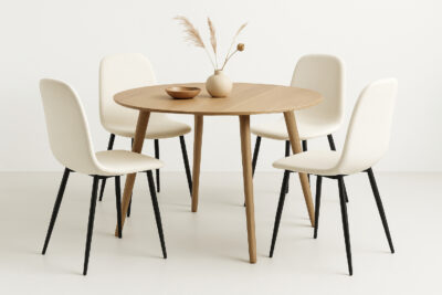 217246 Linnea rund spisegruppe D100-180 Natur-beige