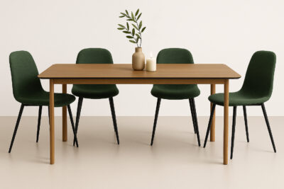 Mina spisegruppe med Lykke stoler-natur-grønn-2